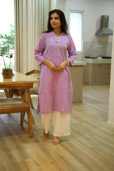 Women Airy Linen Long Kurta